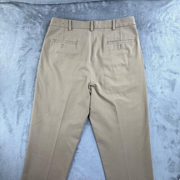 Brooks Brothers Pants Mens 35x32 Khaki Advantage Chino Elliot Pleated Cuffed Tan - Picture 7 of 16